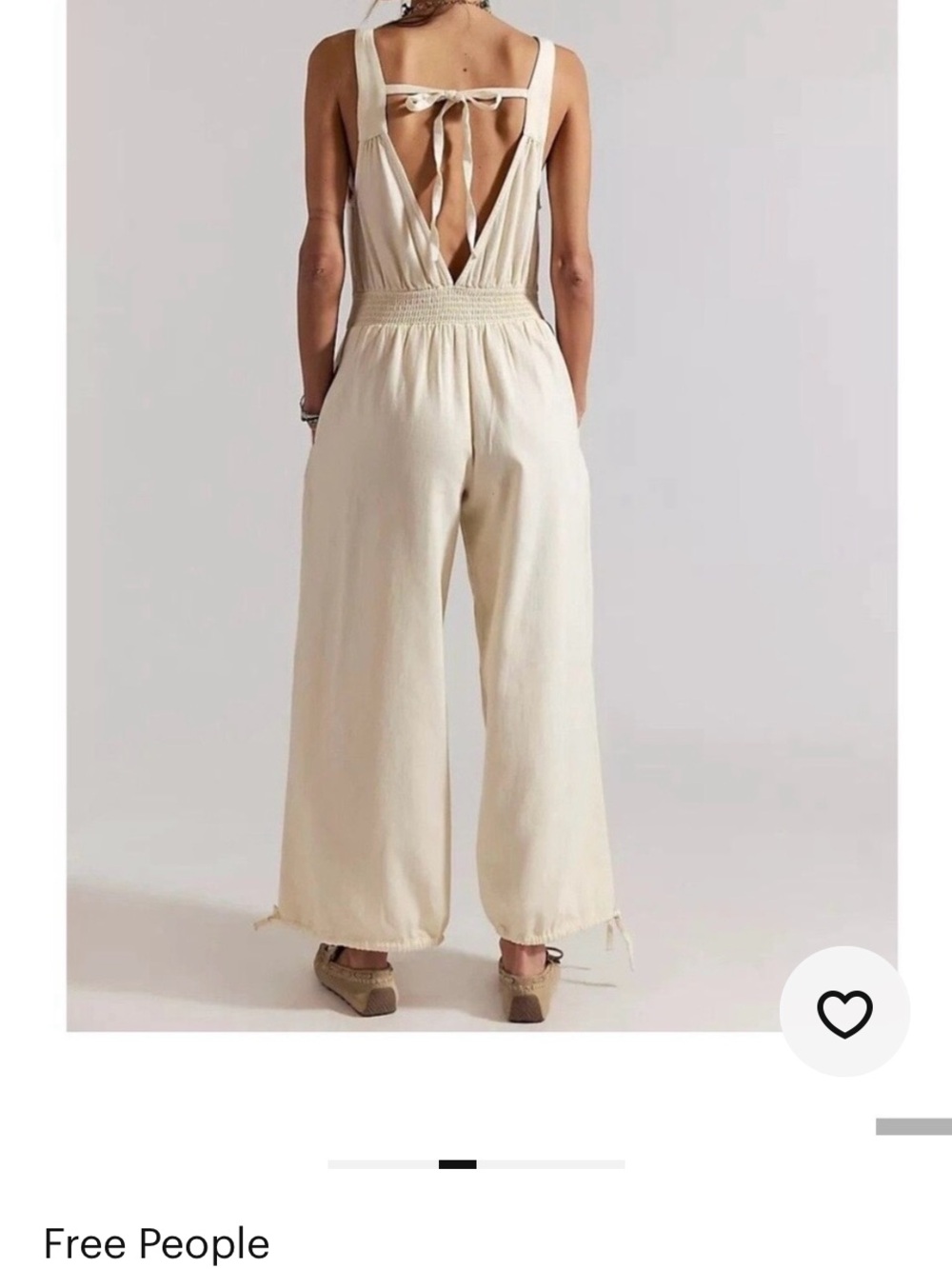 Free people vintage heirloom cream jumpsuit